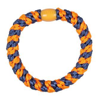Kknekki Hårelastik - Støvet Blå/Neon Orange