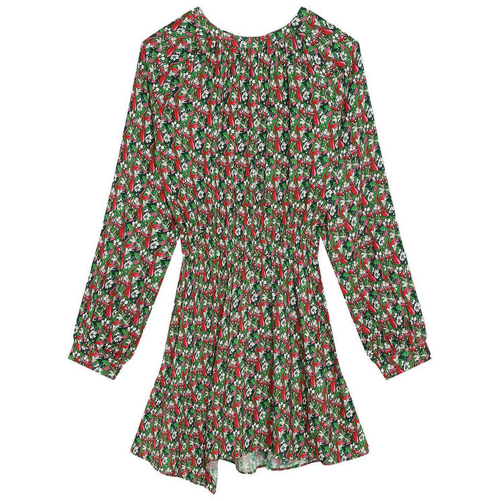 Zadig & Voltaire Kjole - Lime m. Blomster