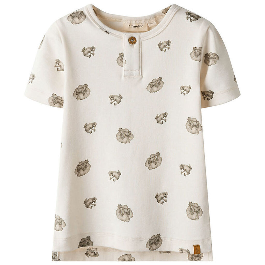 Lil Atelier T-shirt - NmmGayo - Coconut Milk/Frog