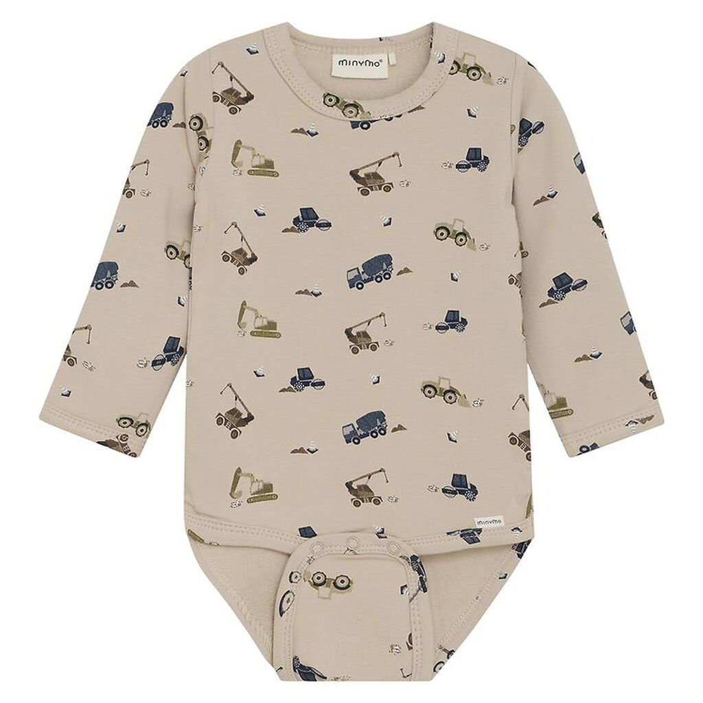Minymo Body l/æ - Sweat - Oxford Tan m. Arbejdsbiler