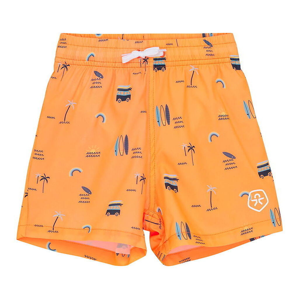 Color Kids Badeshorts - AOP - Orange Pop