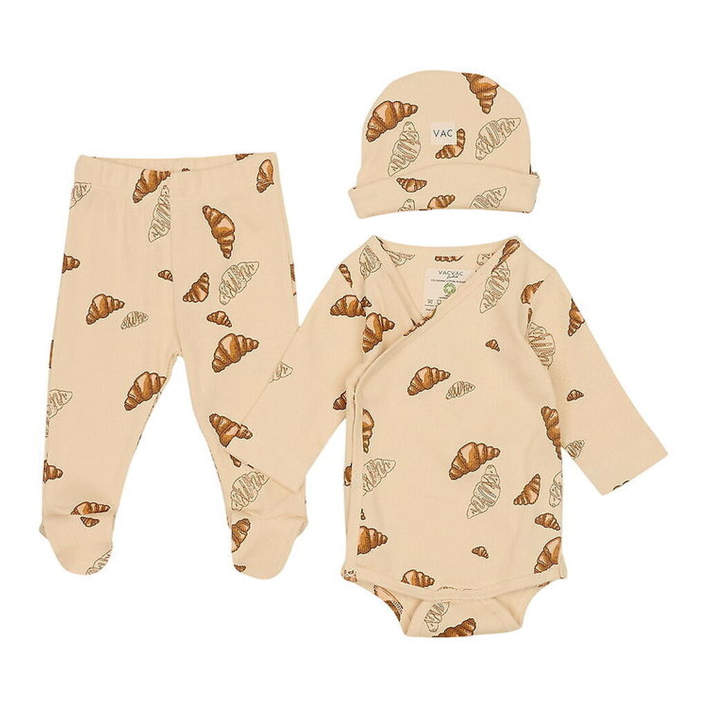 VACVAC Gaveæske - Bukser m. Fødder/Hue/Body l/æ - Rib - Croissan