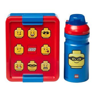 LEGOÂ® Storage Madkasse/Drikkedunk - Iconic - Blå/Rød