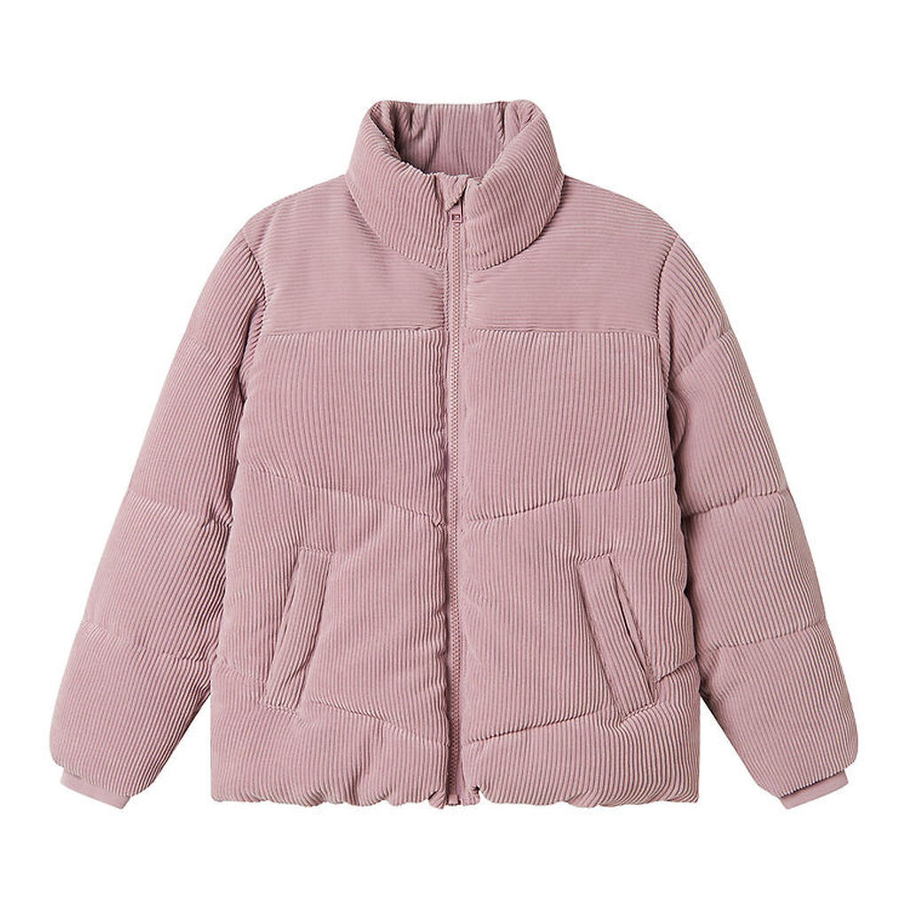 Name It Dynejakke - Fløjl - NkfMelina - Mauve Shadows