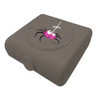 Carl Oscar Sandwichboks - 14,5 cm - Grå m. Edderkop