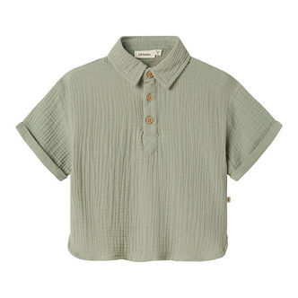 Lil' Atelier Skjorte - Musselin - NmmJanu - Seagrass