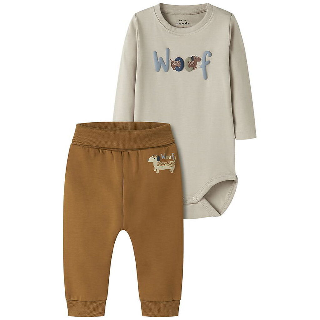 Name it Bodysæt l/æ - NbmVroels - Island Fossil/Rubber