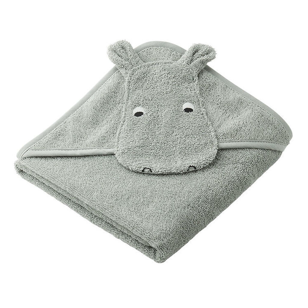 Liewood Babyhåndklæde - Albert - Hippo Dove Blue