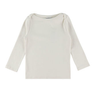 LMTD Bluse - Boatneck - Rib - NlfEnvo - White Alyssum