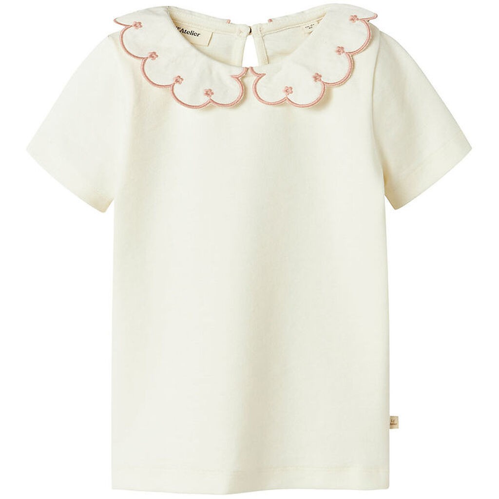 Lil Atelier T-shirt - NmfFundo - Coconut Milk/Misty Rose