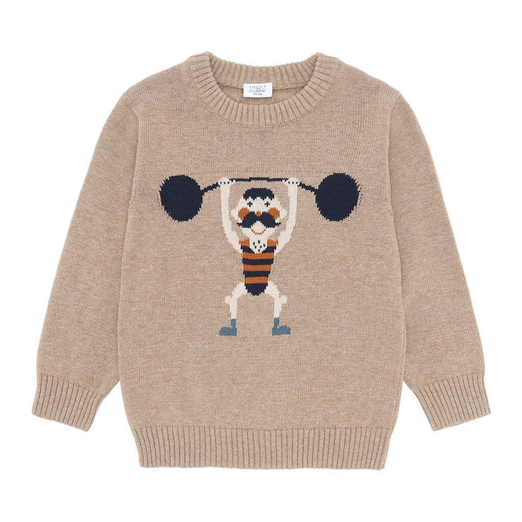 Hust and Claire Bluse - Strik - HCPelle - Biscuit m. Vægtløfter