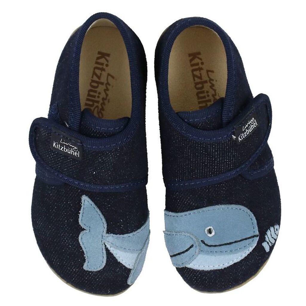 Living Kitzbühel Hjemmesko - Mørkeblå m. Hval