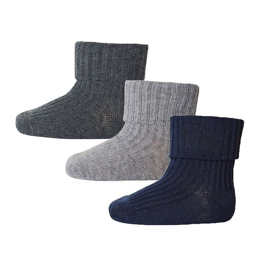 MP Strømper - 3-pak - Rib - Multi
