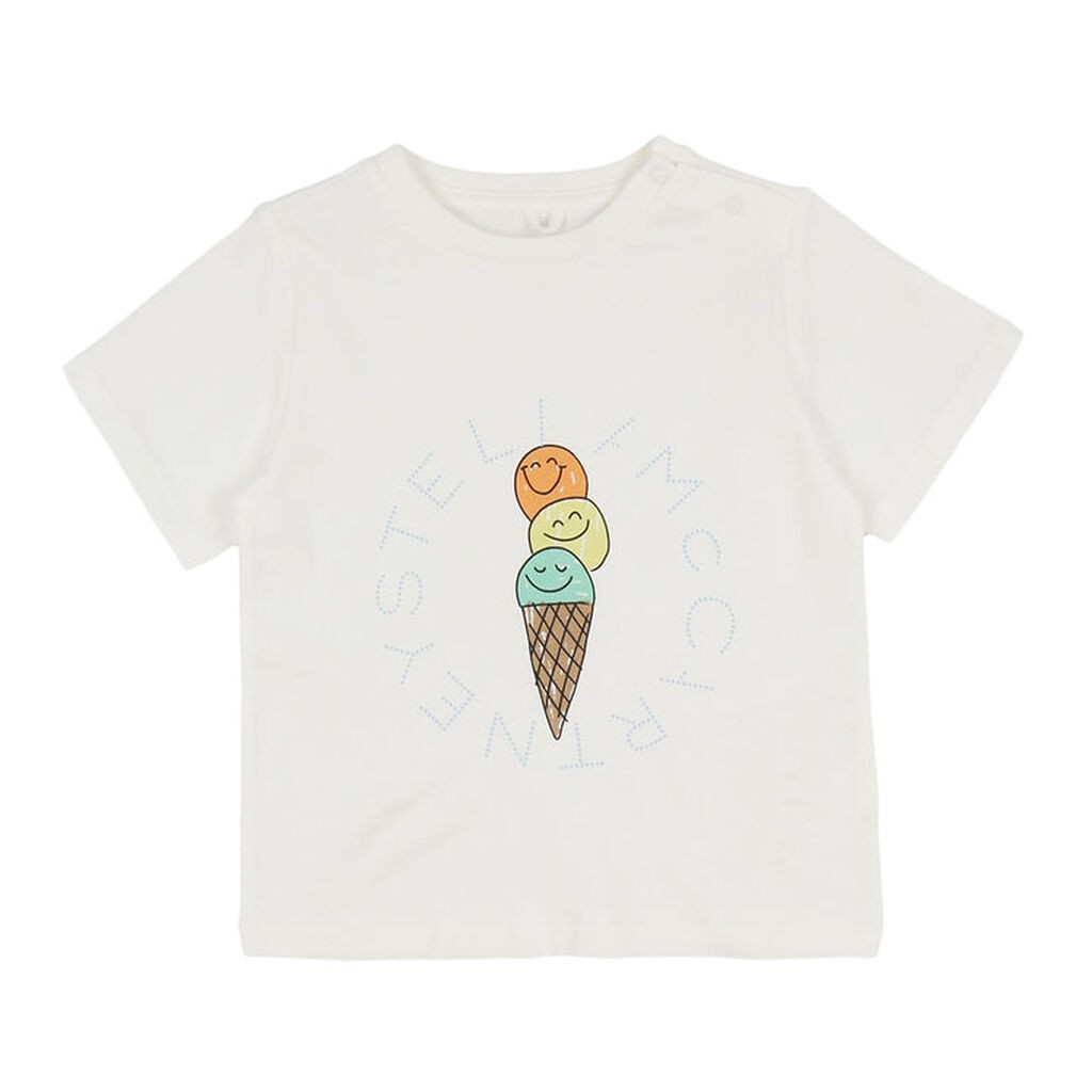Stella McCartney Kids T-shirt - Ivory m. Isvaffel