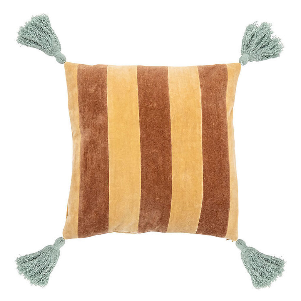 Bloomingville Mini Pude - 40x40 cm - Hei - Brun m. Striber