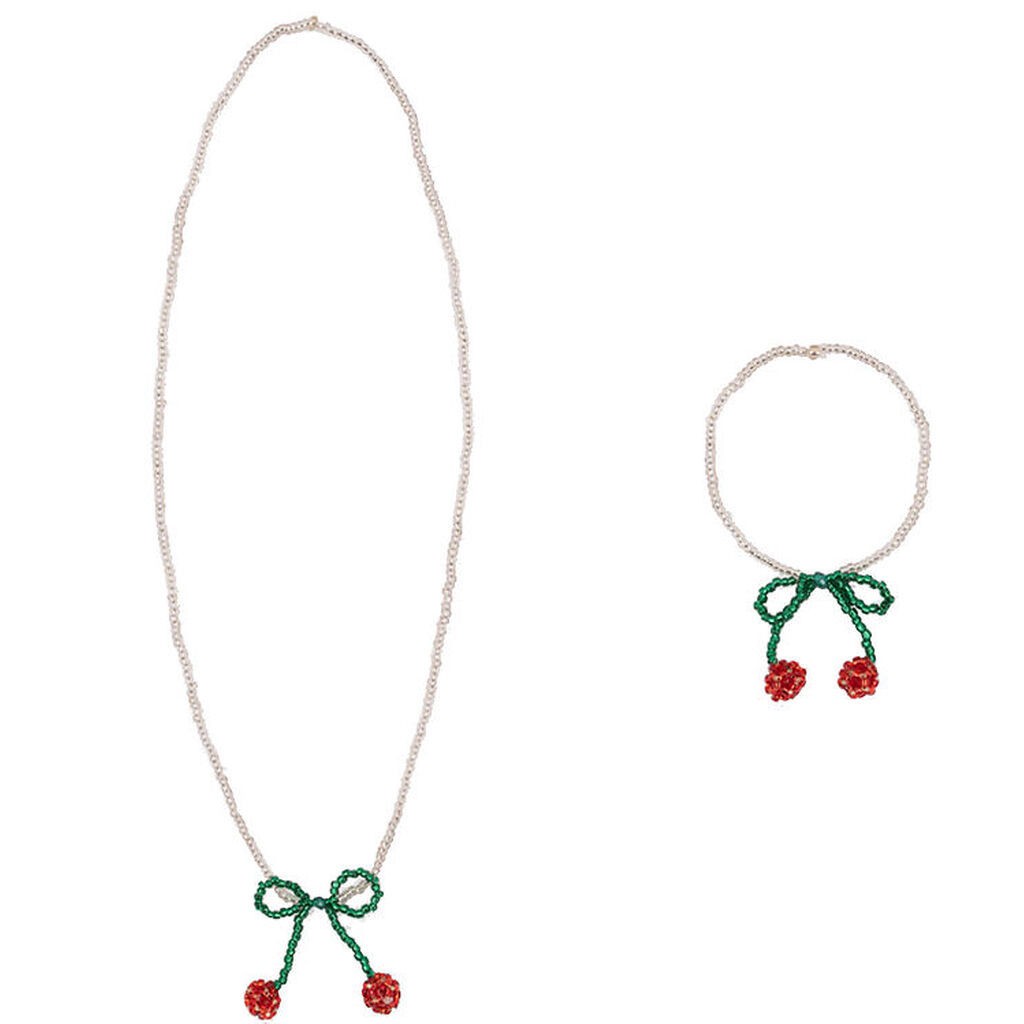 Konges Sløjd Smykkesæt - Armbånd/Halskæde - Cherry