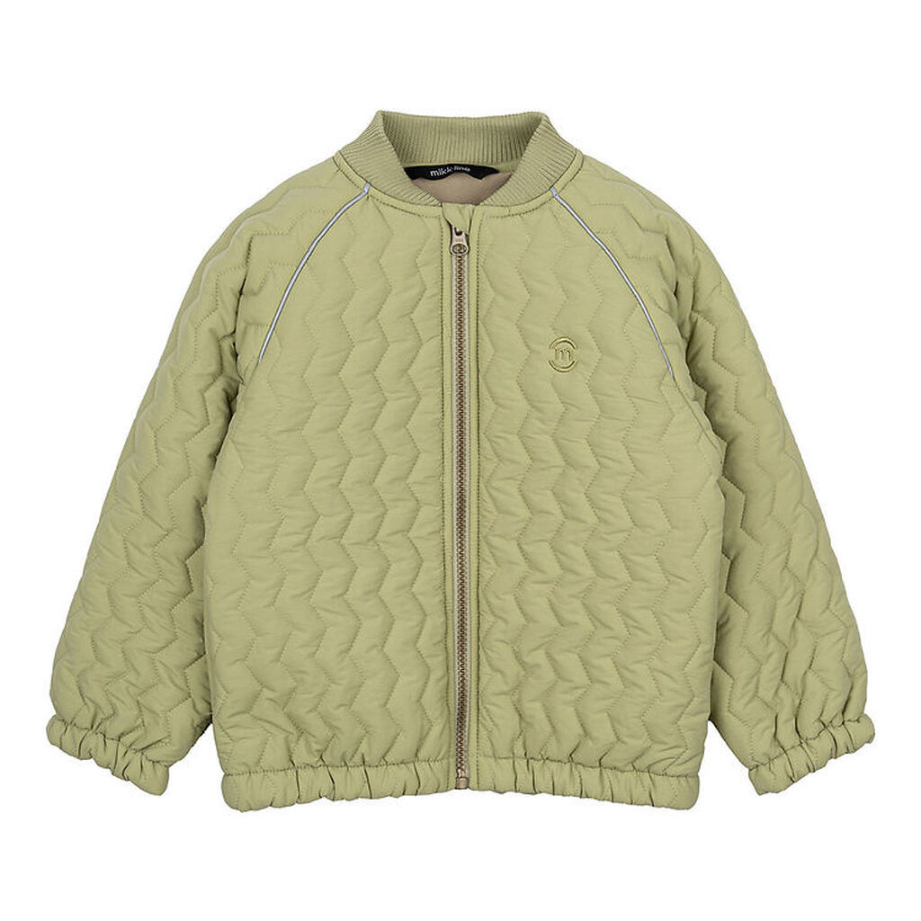 Mikk-Line Bomberjakke - Gray Green m. Drage