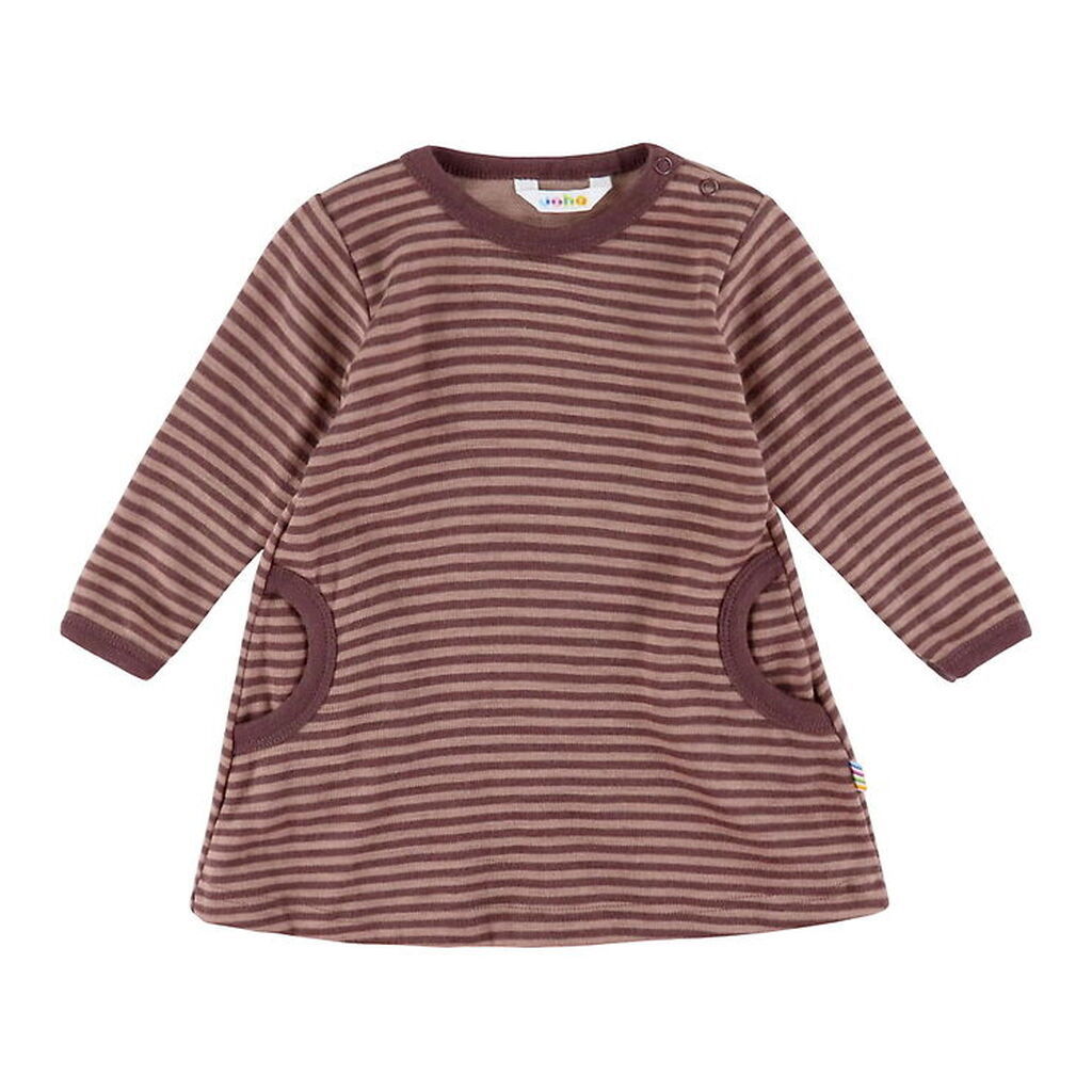 Joha Kjole - Uld - Rose m. Striber