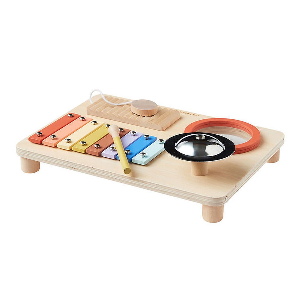 Kids Concept Musik-bord - Træ - 4 Instrumenter