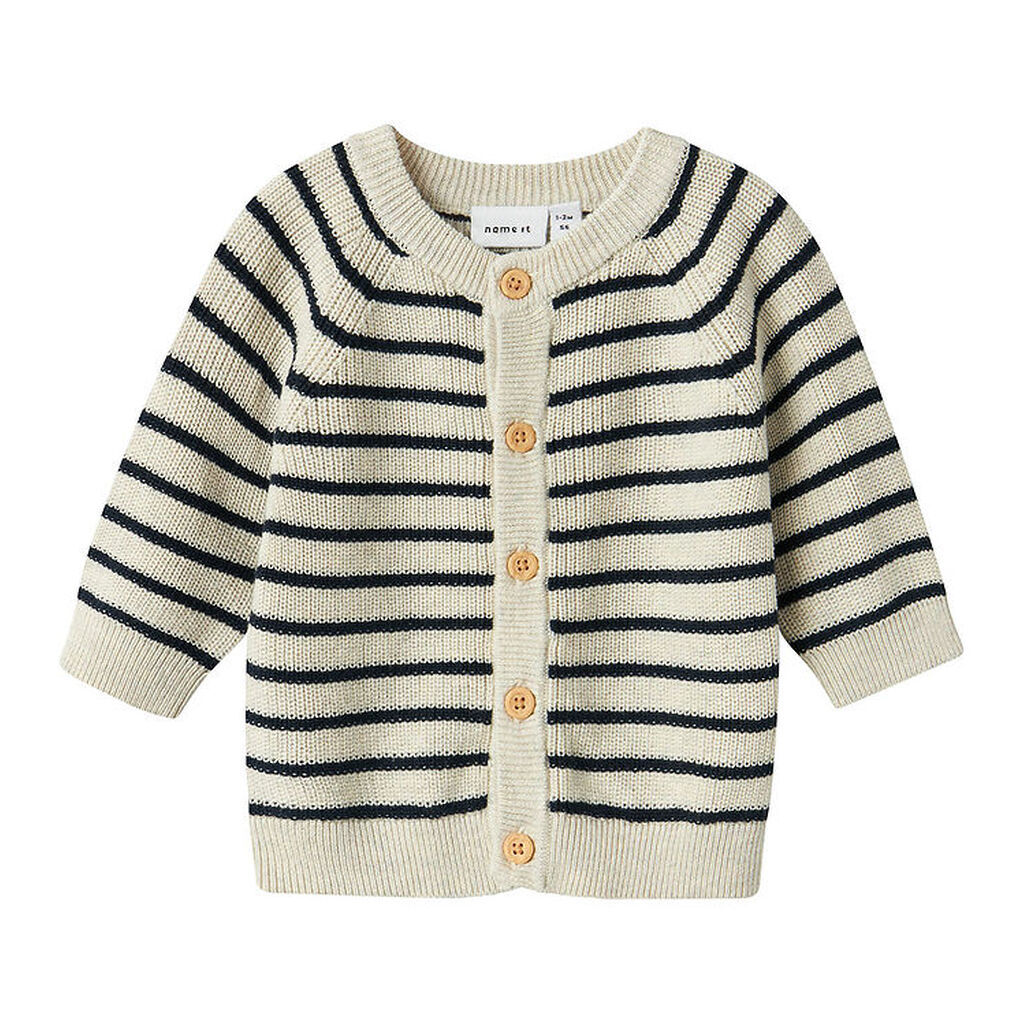 Name It Cardigan - Strik - NbmMast - Peyote Melange m. Striber