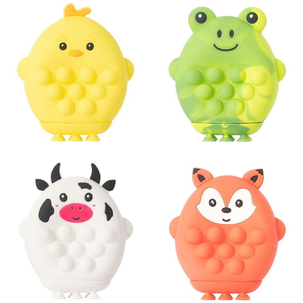 Keycraft Legetøjsfigur - Pop Farm Animal - Assorteret - Gul/Grøn