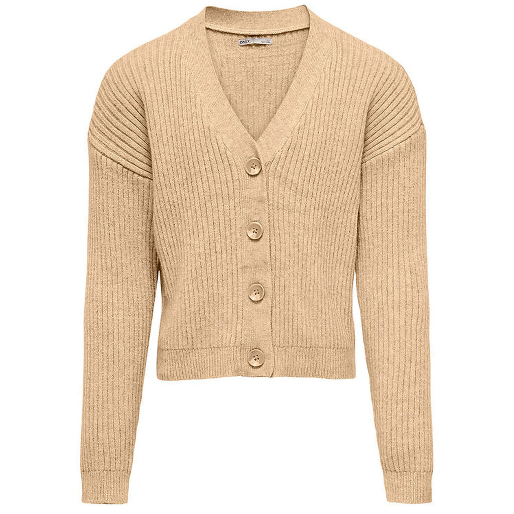 Kids Only Cardigan - Strik - KogMandy - Beige