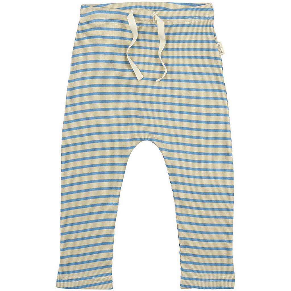 Petit Piao Bukser - Rib - Modal - Allure Blue/Dark Off White