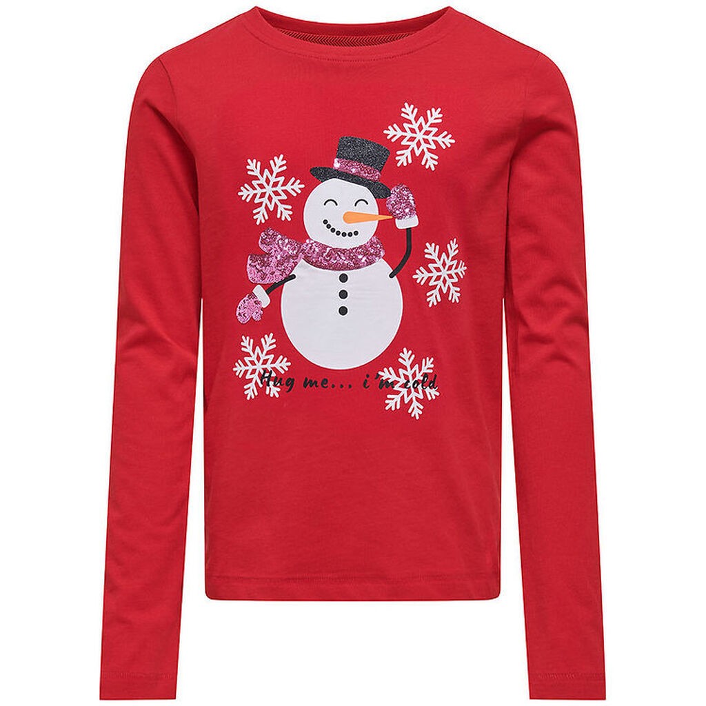 Kids Only Bluse - KogXmas - Salsa/Snowman