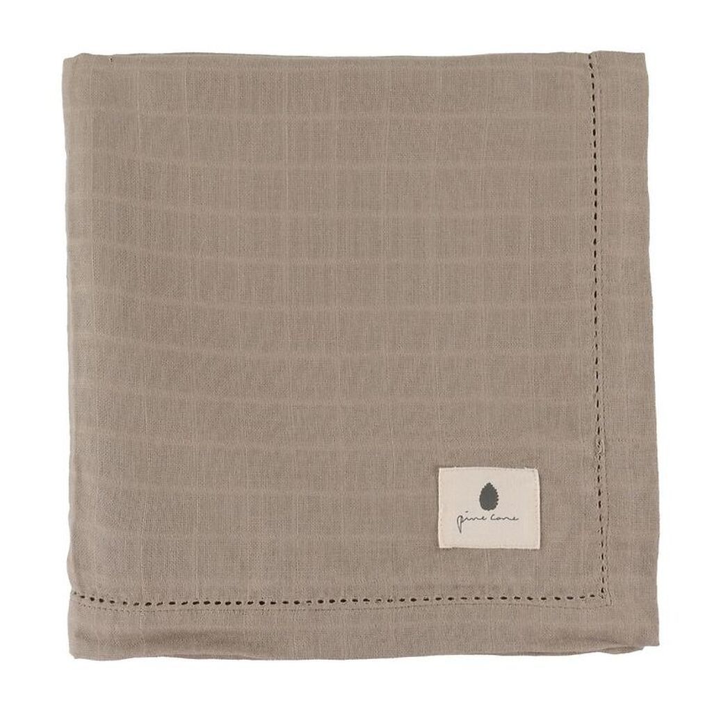 Pine Cone Babysvøb - 120x120 cm - Björk - Mushroom