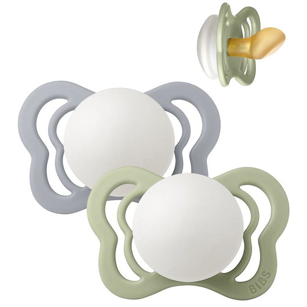 BIBS Couture Natsutter - Str. 1 - 2-pak - Anatomisk - Sage/Clo