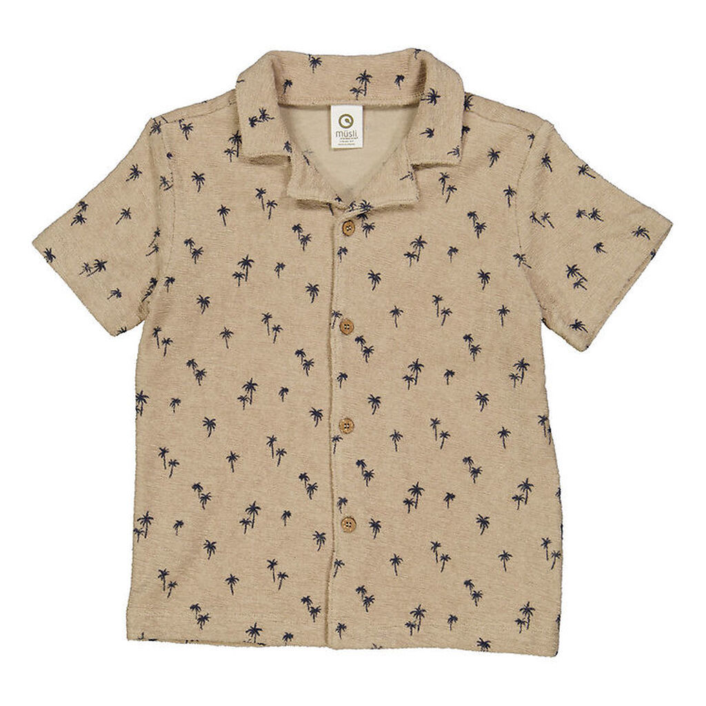 Müsli Skjorte - Palm - Cashmere/Night Blue