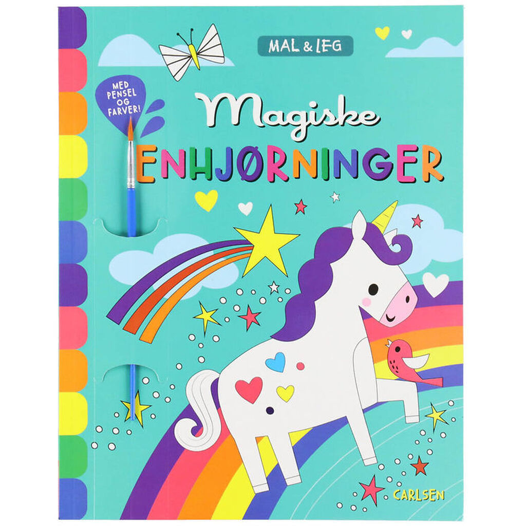 Forlaget Carlsen Malebog - Mal Og Leg: Magiske Enhjørninger