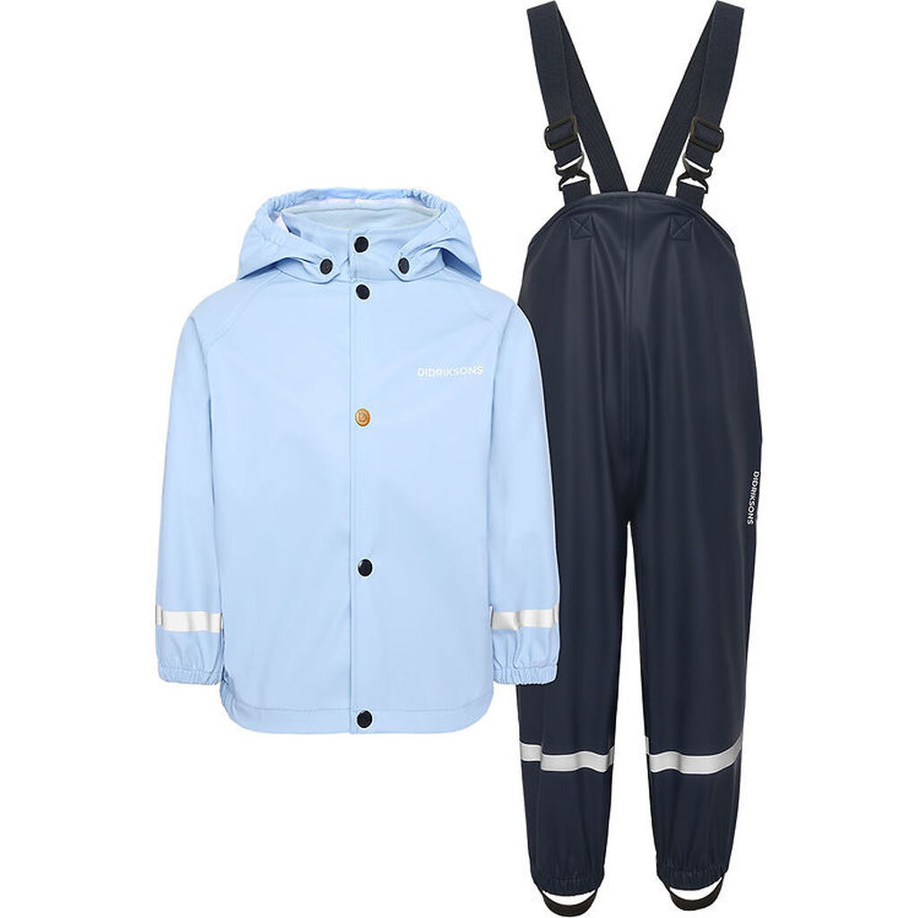 Didriksons Regntøj m. Seler - PU - Slaskeman - Light Sea Blue