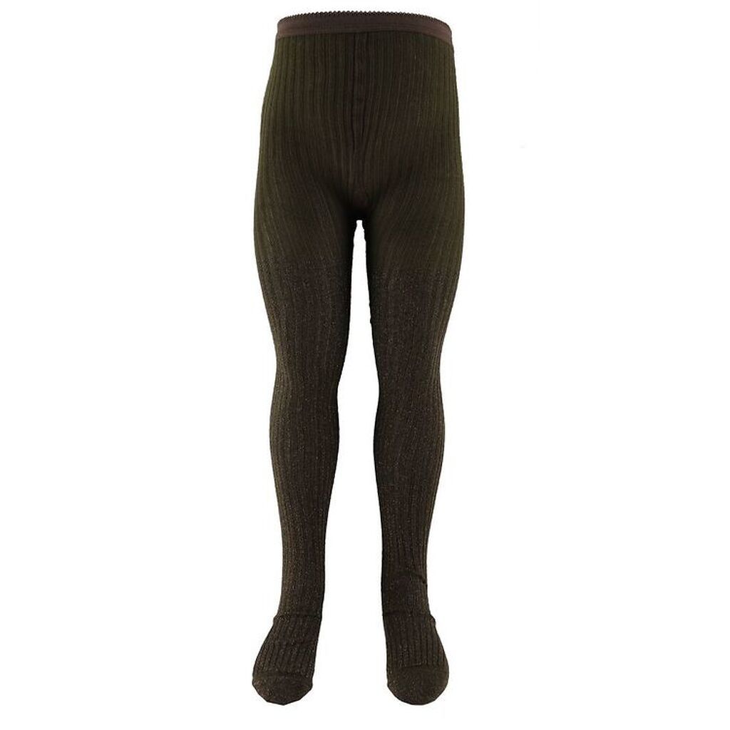 Molo Strømpebukser - Glitter Rib Tights - Deep Oak