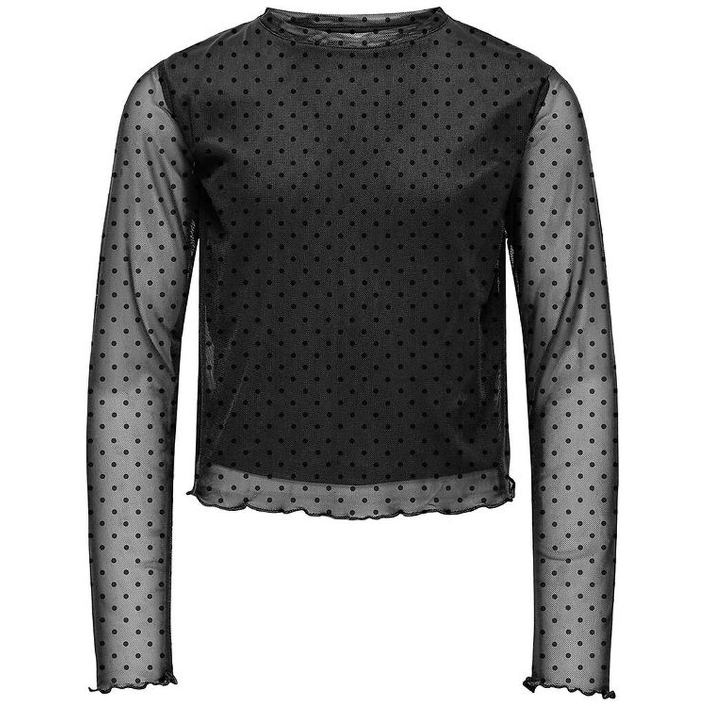 Kids Only Bluser - Mesh - KogDora - Black/Dots Flock Black