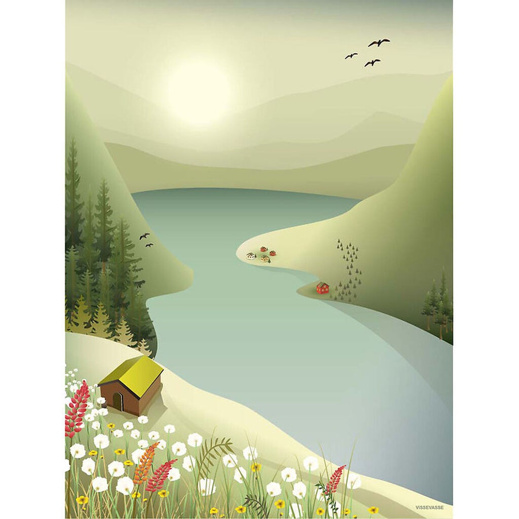 Vissevasse Plakat - 30x40 cm - Mountains