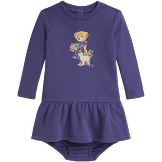 Polo Ralph Lauren Sweatkjole m. Bloomers - Lilla m. Bamse