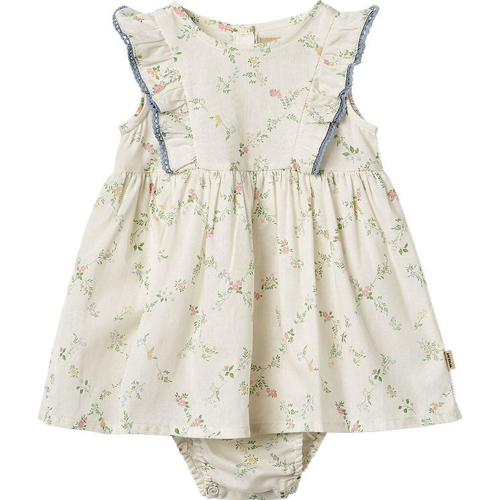 Wheat Kjolebody k/æ - Sofia - Ivory Checked Flowers