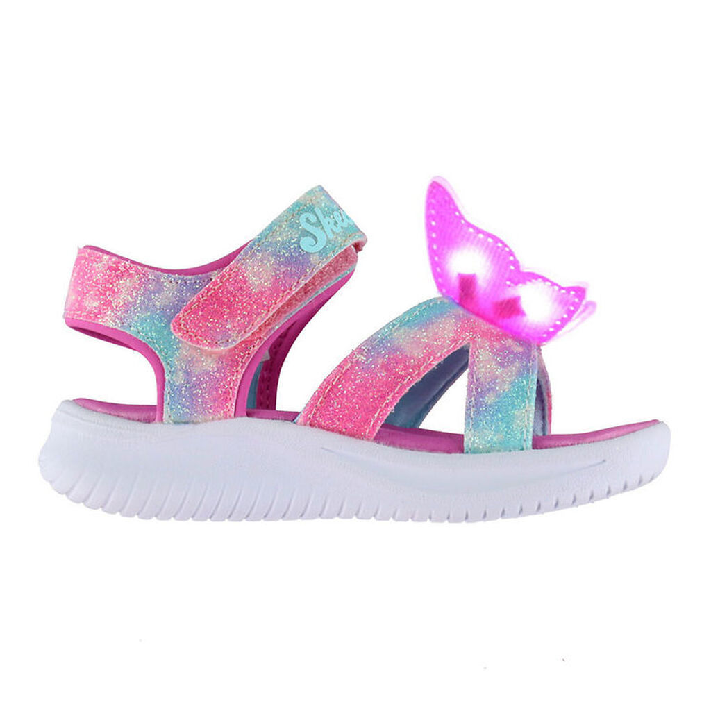 Skechers Sandaler m. Lys - Girls Jumpsters - Pink Multi