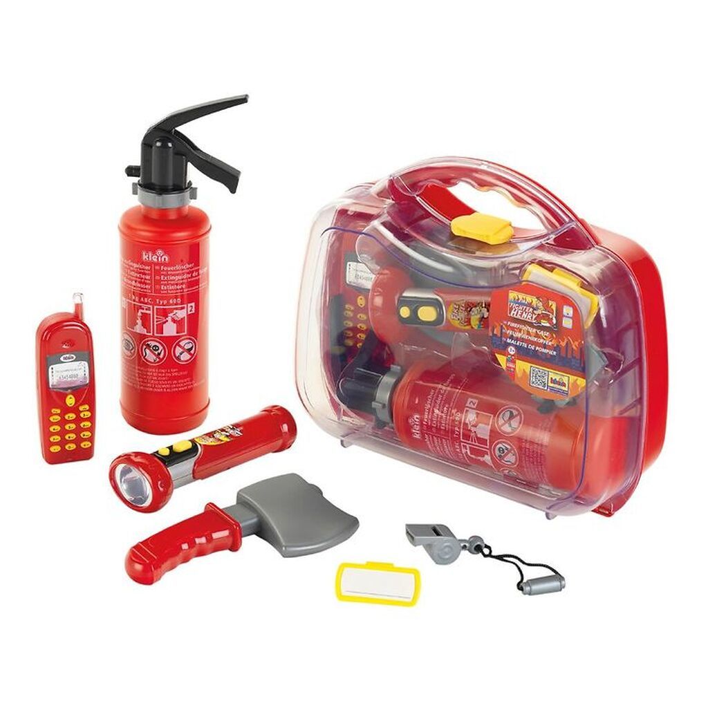 Klein Brandsæt i Kuffert - 6 stk - Rød