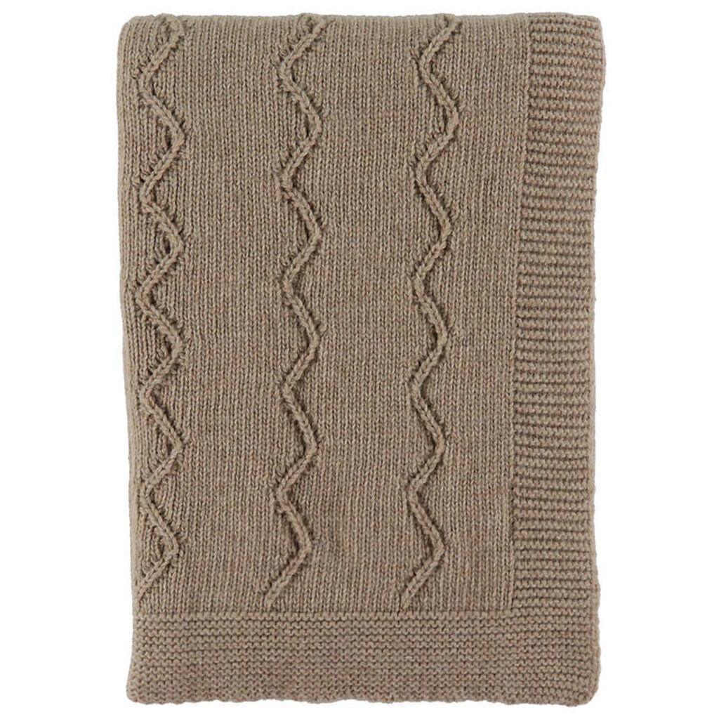 Nørgaard Madsens Plaid - 75x100 cm - Uld - Karamel Brun