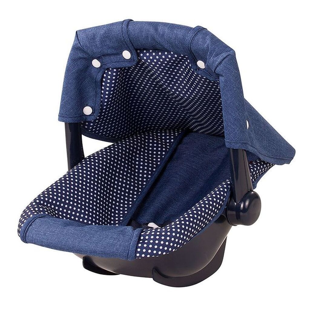 Götz Autostol Til Dukker - Denim & Spots