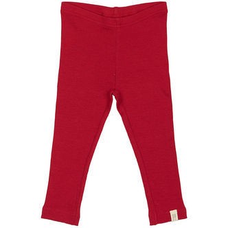 Petit Piao Leggings - Rib - Modal - Jet Red