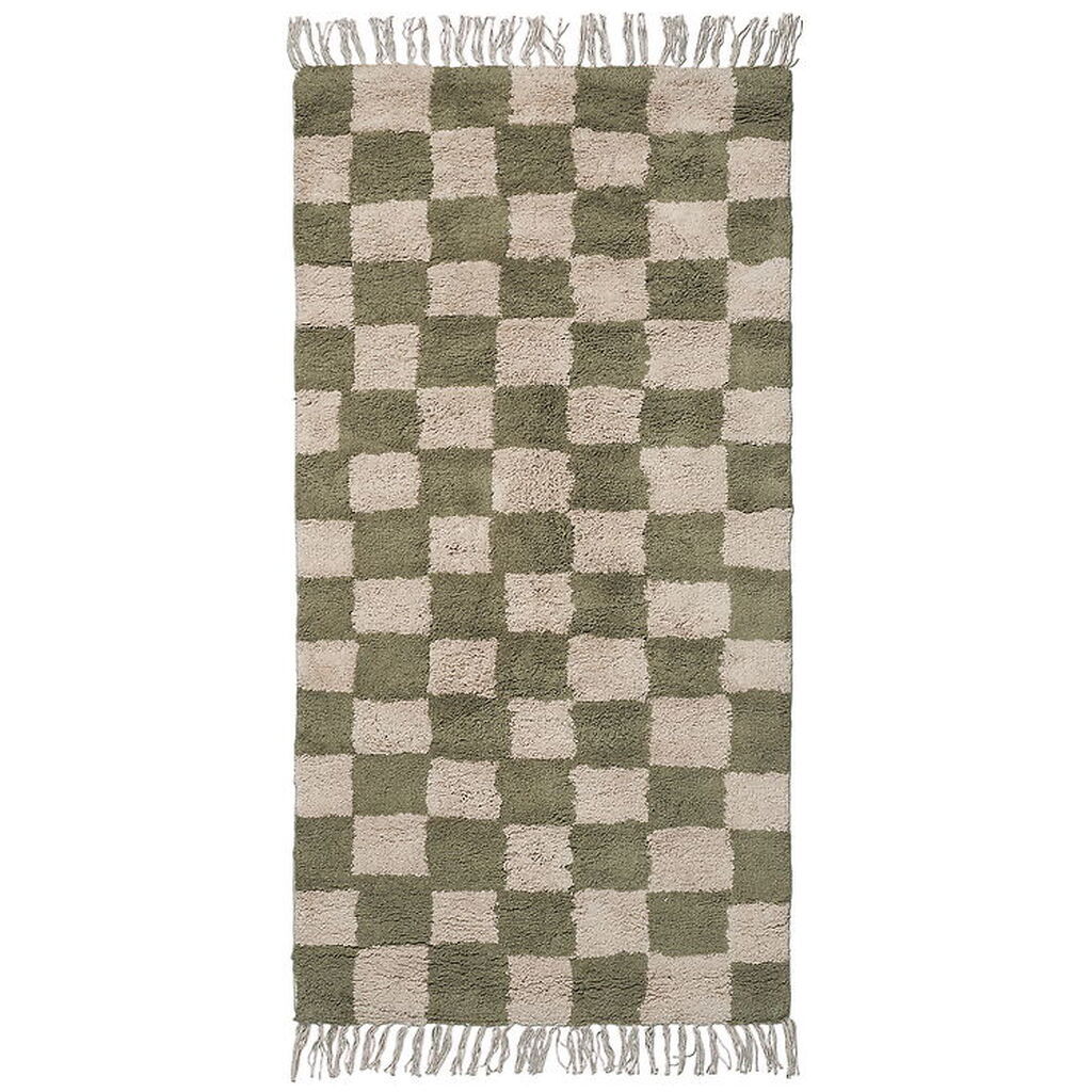 Ferm Living Gulvtæppe - Mara - 80x150 cm - Elm Green/Warm Sand