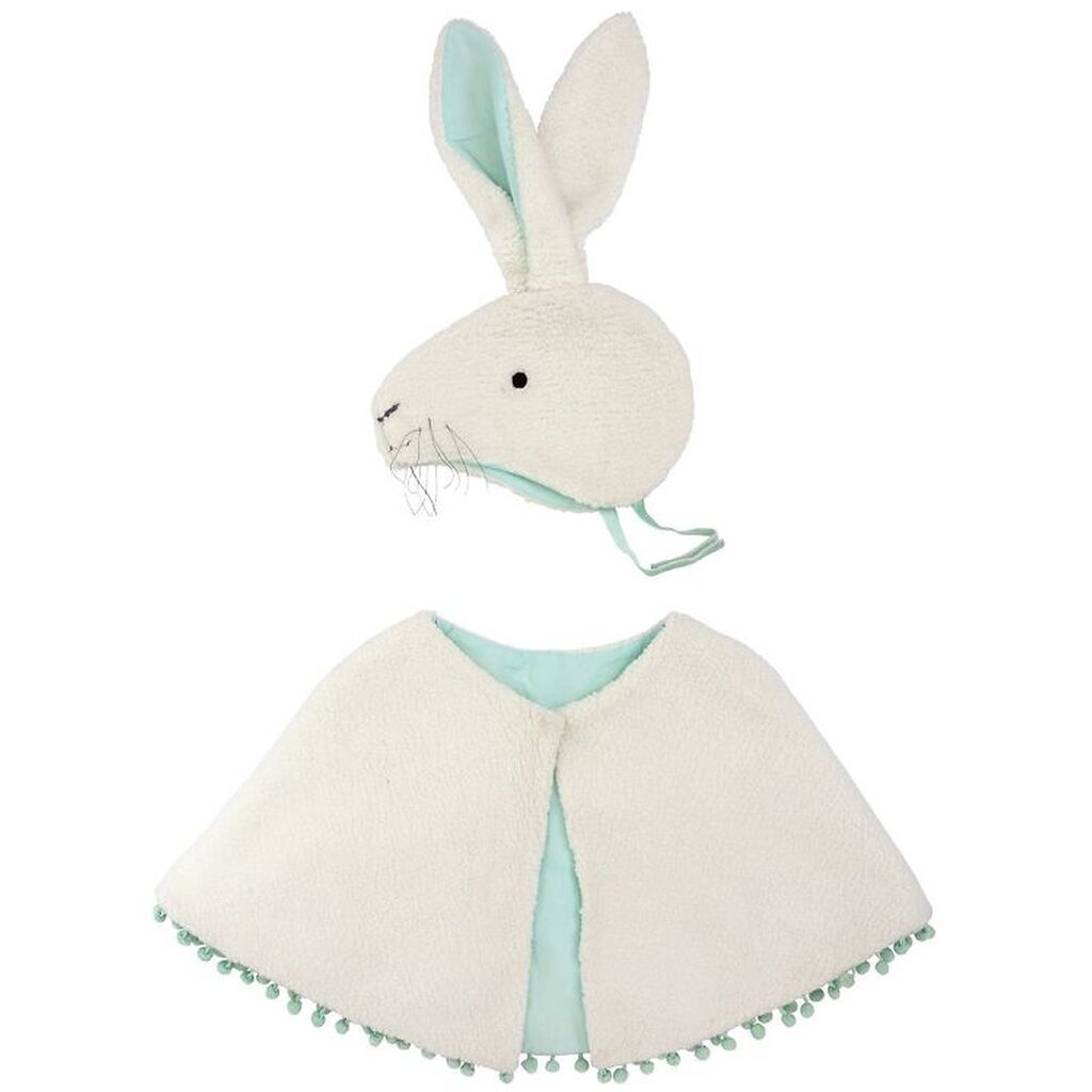 Meri Meri Udklædning - Hat og Kort Kappe - Sherpa Bunny Cape