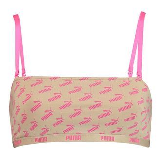 Puma Top - Bandeau - Beige m. Logoer