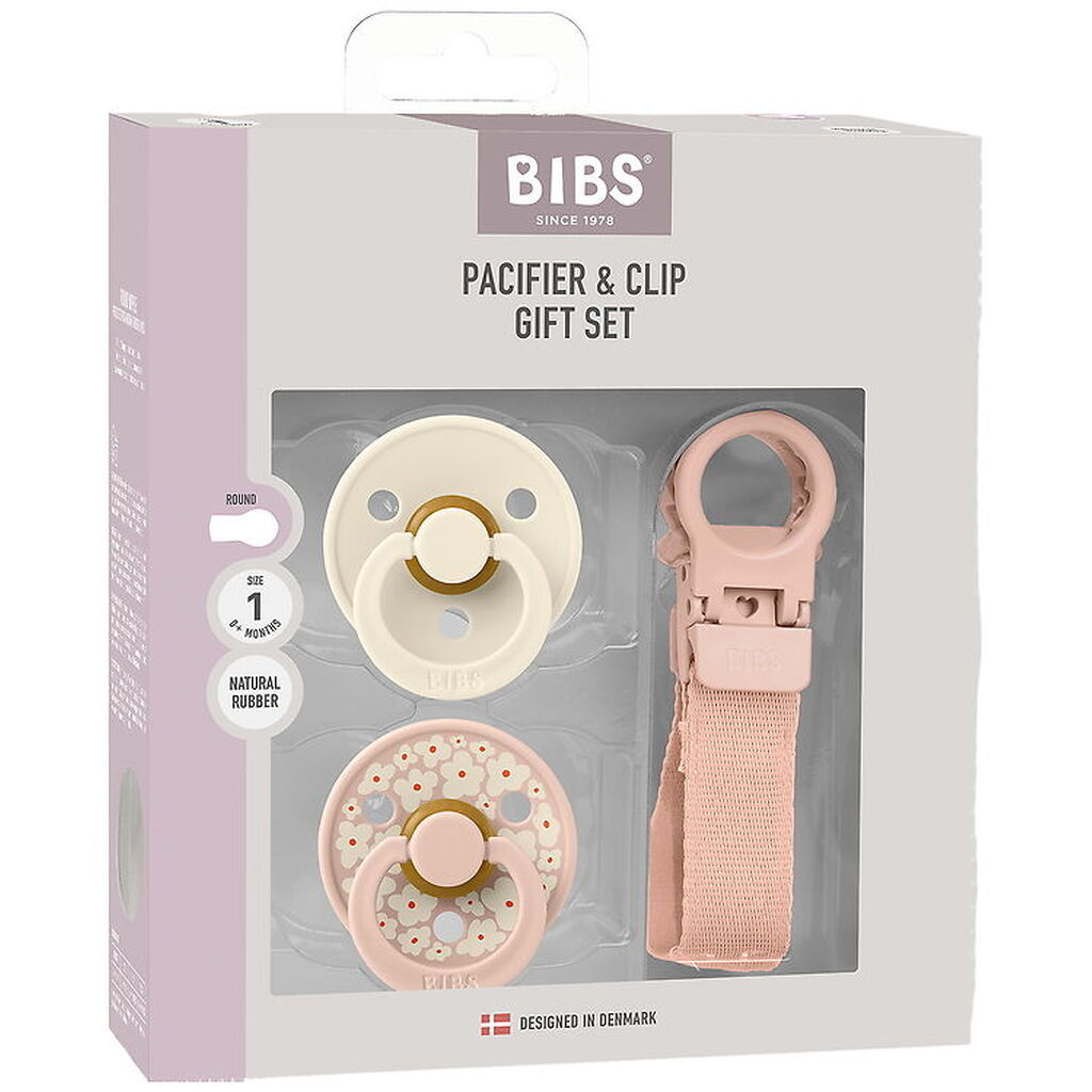 BIBS Colour Gavesæt - Sutter/Suttesnor - Str. 1 - Blush