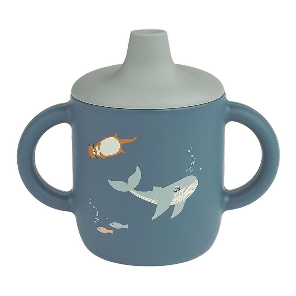 Liewood Kop m. Tud - Neil Sippy Cup - Silikone - Arctic Sea/Ocea