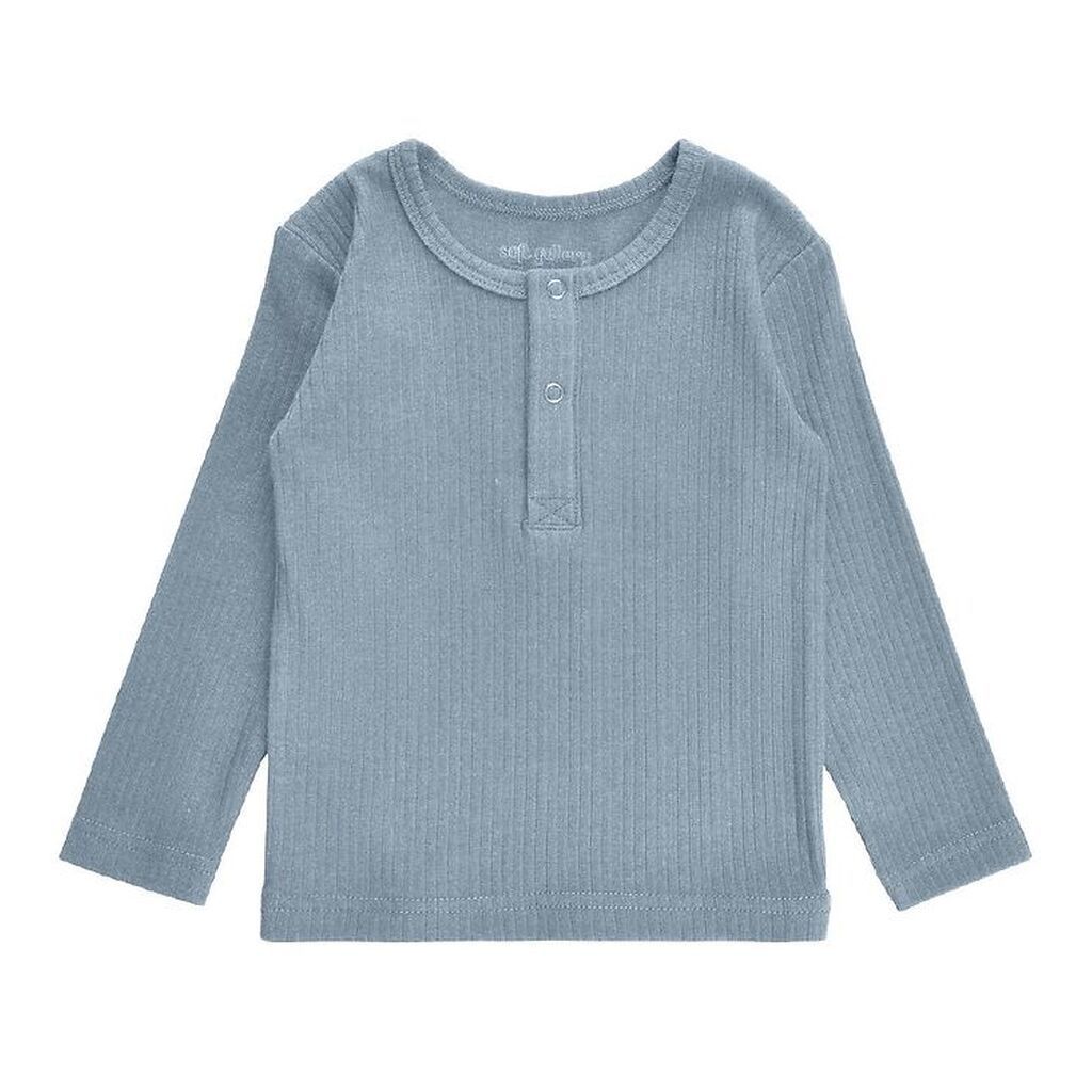 Soft Gallery Bluse - Rib - SGJason - Dusty Blue