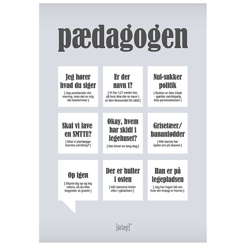 Dialægt Plakat - 30x42 - Pædagogen